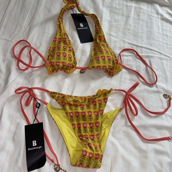 New Blackbough Delia Ruffled Halterneck Top and tie bottoms - Picture 6 of 9